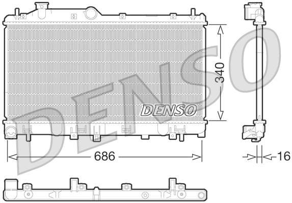 Radiator, engine cooling DRM36013