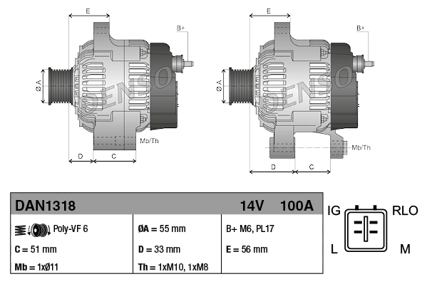 Alternator DAN1318