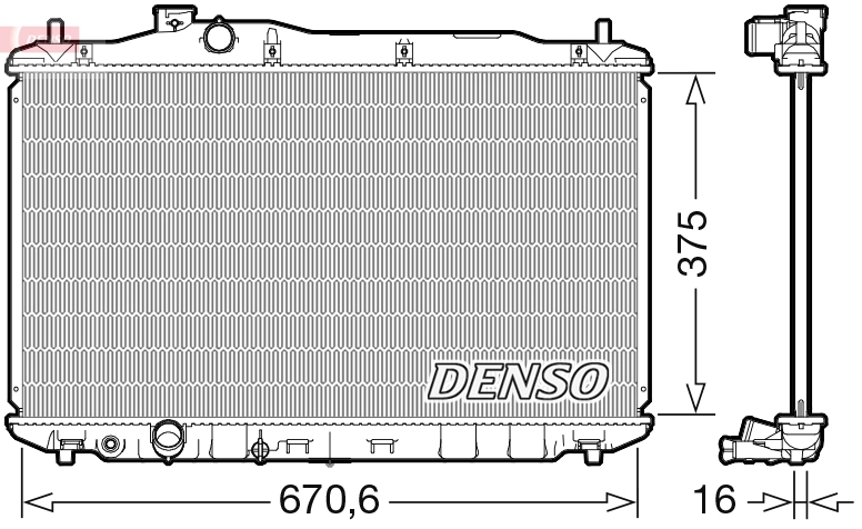 Radiator, engine cooling DRM40105