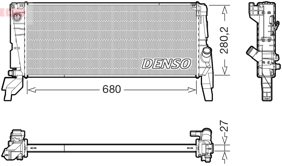 Radiator, engine cooling DRM05074