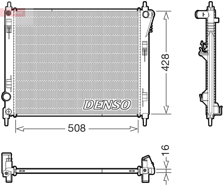 Radiator, pendingin mesin DRM46075