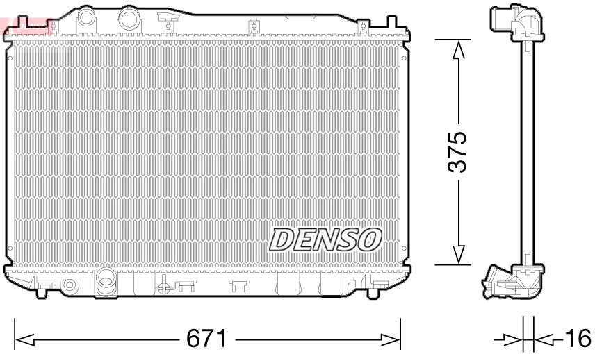 Radiator, engine cooling DRM40028