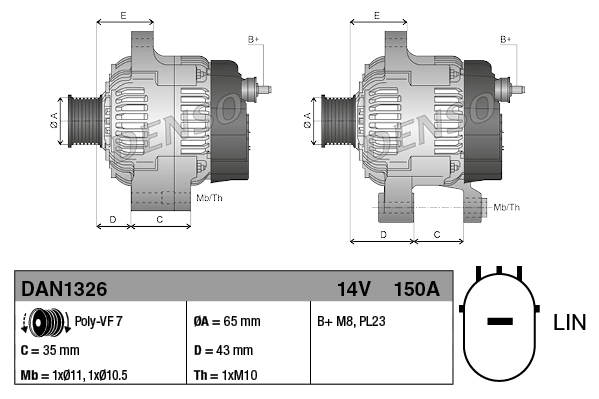 Alternator DAN1326
