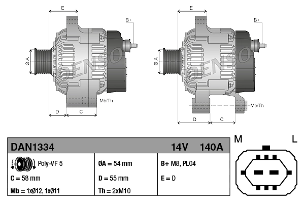 Alternator DAN1334