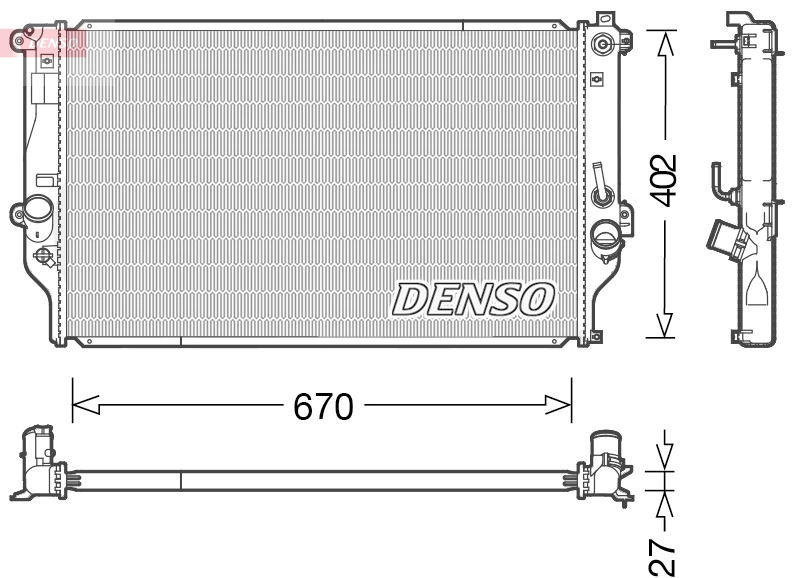 Radiator, engine cooling DRM50092