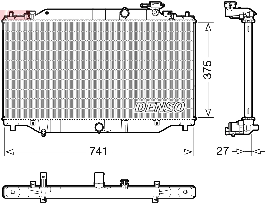 Radiator, engine cooling DRM44049
