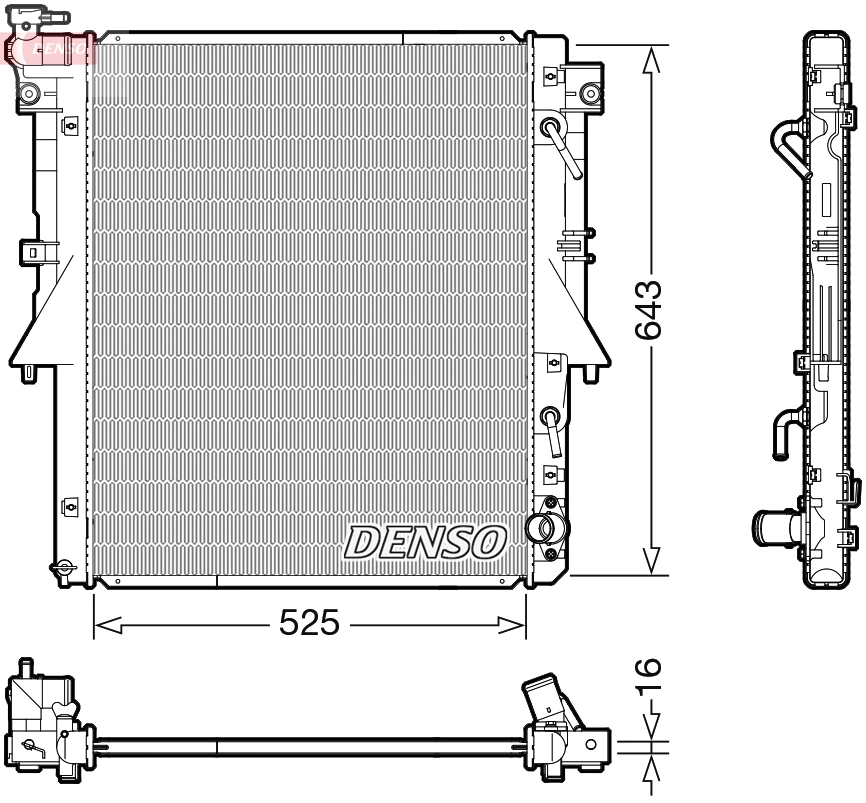Radiator, engine cooling DRM45055
