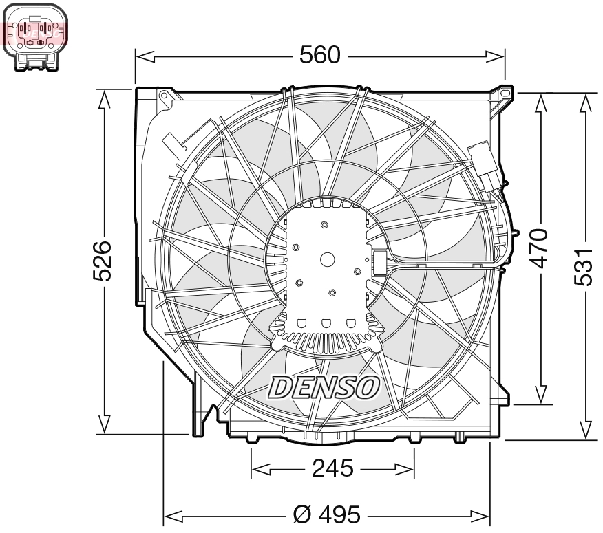 Fan, engine cooling DER05008