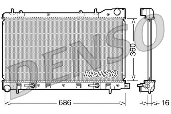 Radiator, engine cooling DRM36001