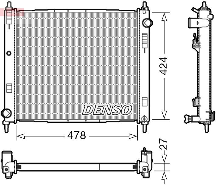 Radiator, engine cooling DRM46044