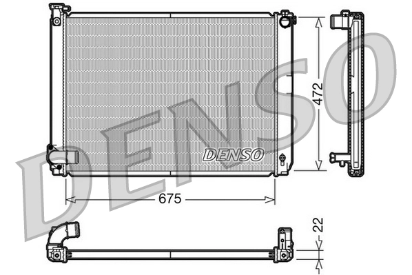 Radiator, engine cooling DRM51005