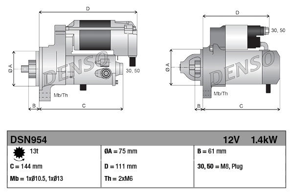DENSO DSN954 Starter