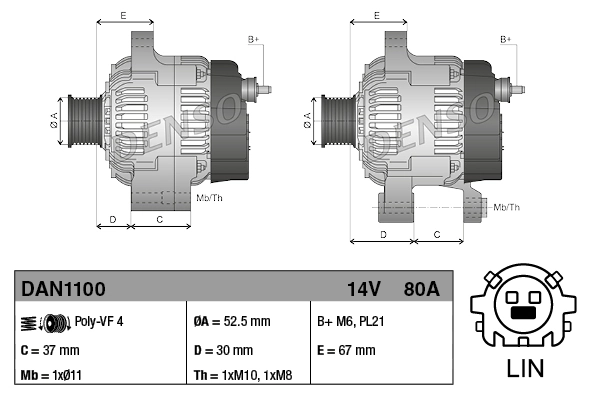 Alternator DAN1100