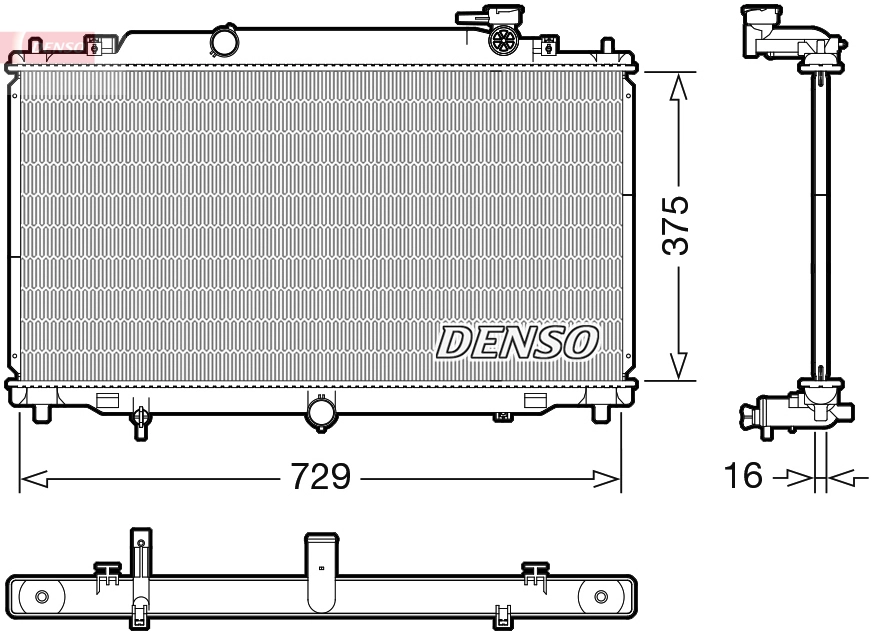 Radiator, engine cooling DRM44048
