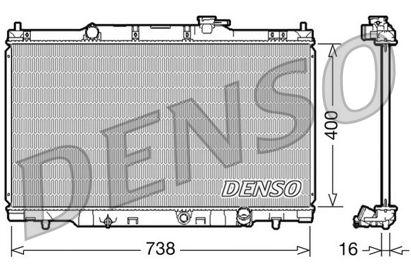 Radiator, engine cooling DRM40011