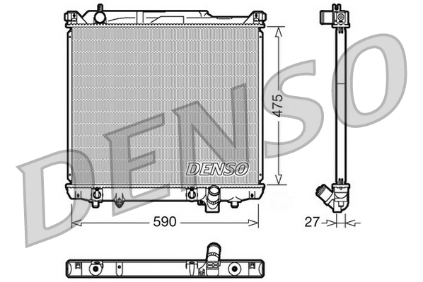 Radiator, engine cooling DRM47020