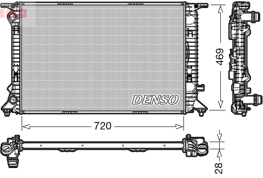 Radiator, engine cooling DRM02022