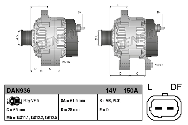 Alternator DAN936