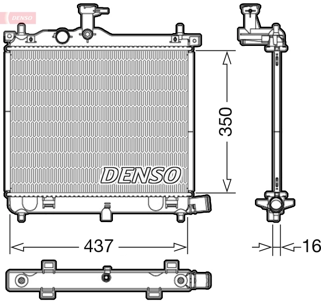 Radiator, engine cooling DRM41009