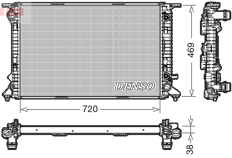 Radiator, engine cooling DRM02023
