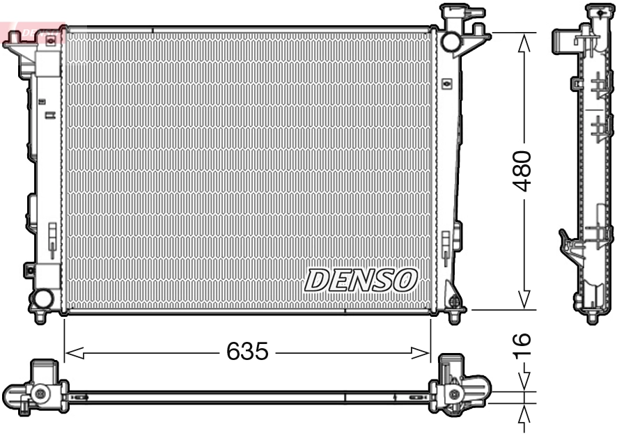 Radiator, engine cooling DRM41006
