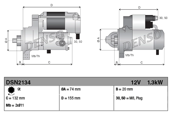 DENSO DSN2134 Starter