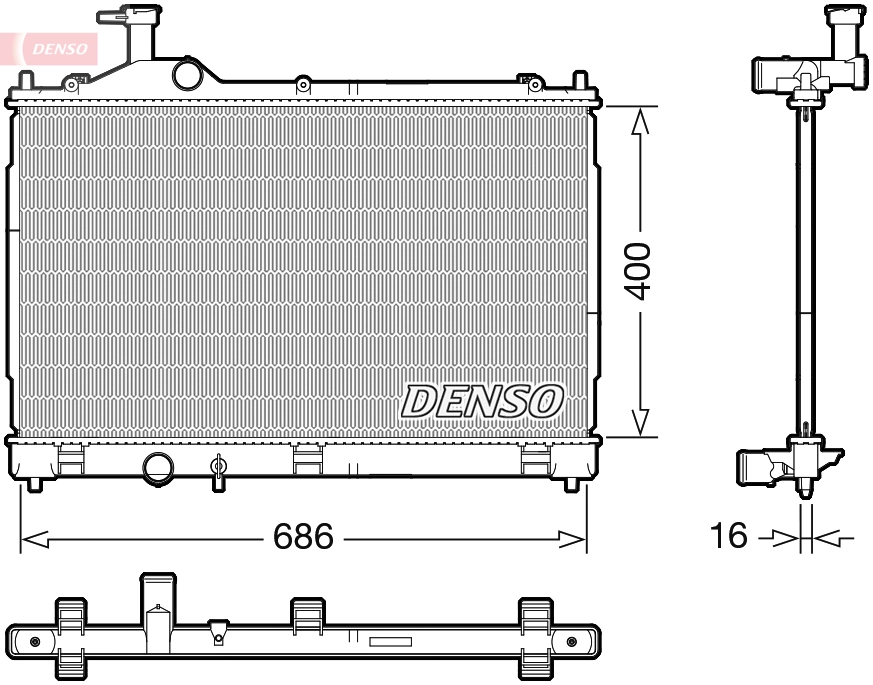 Radiator, engine cooling DRM45056