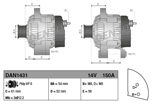 Alternator DAN1431