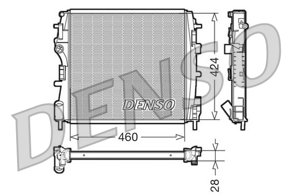Radiator, engine cooling DRM23019