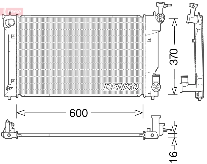 Radiator, engine cooling DRM50094