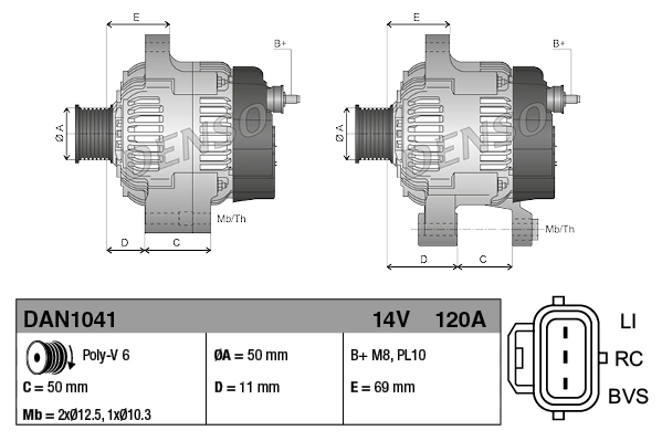 Alternator DAN1041