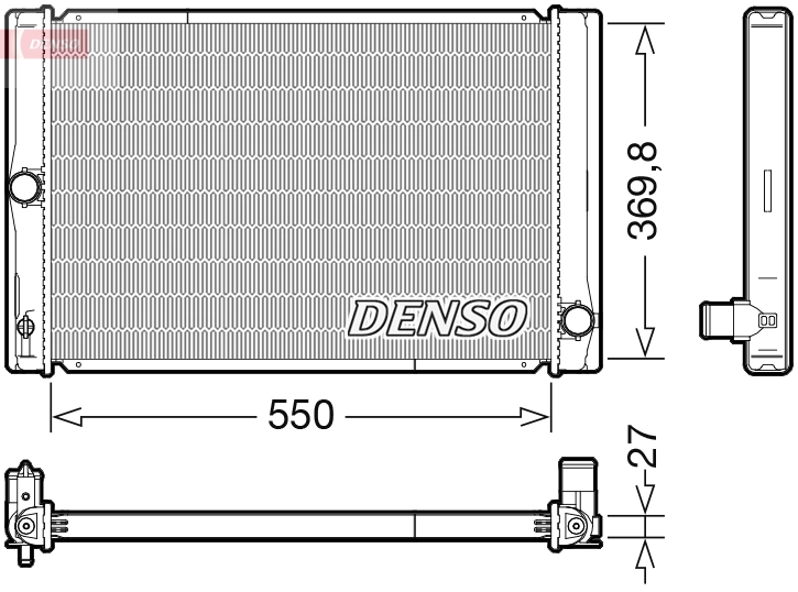 Radiator, engine cooling DRM50123
