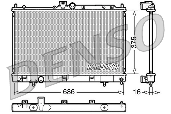 Radiator, engine cooling DRM45025