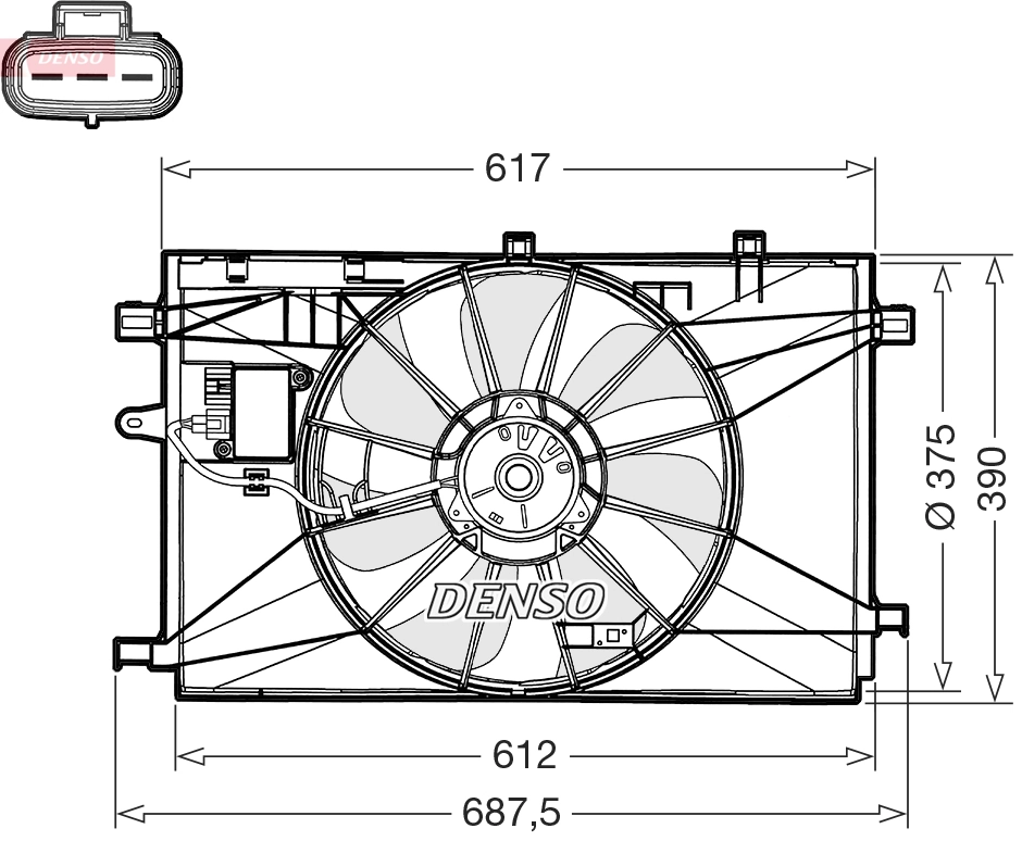 Fan, engine cooling DER50003