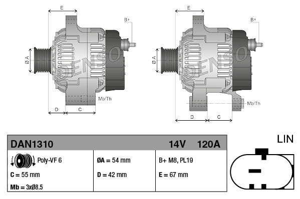 Alternator DAN1310