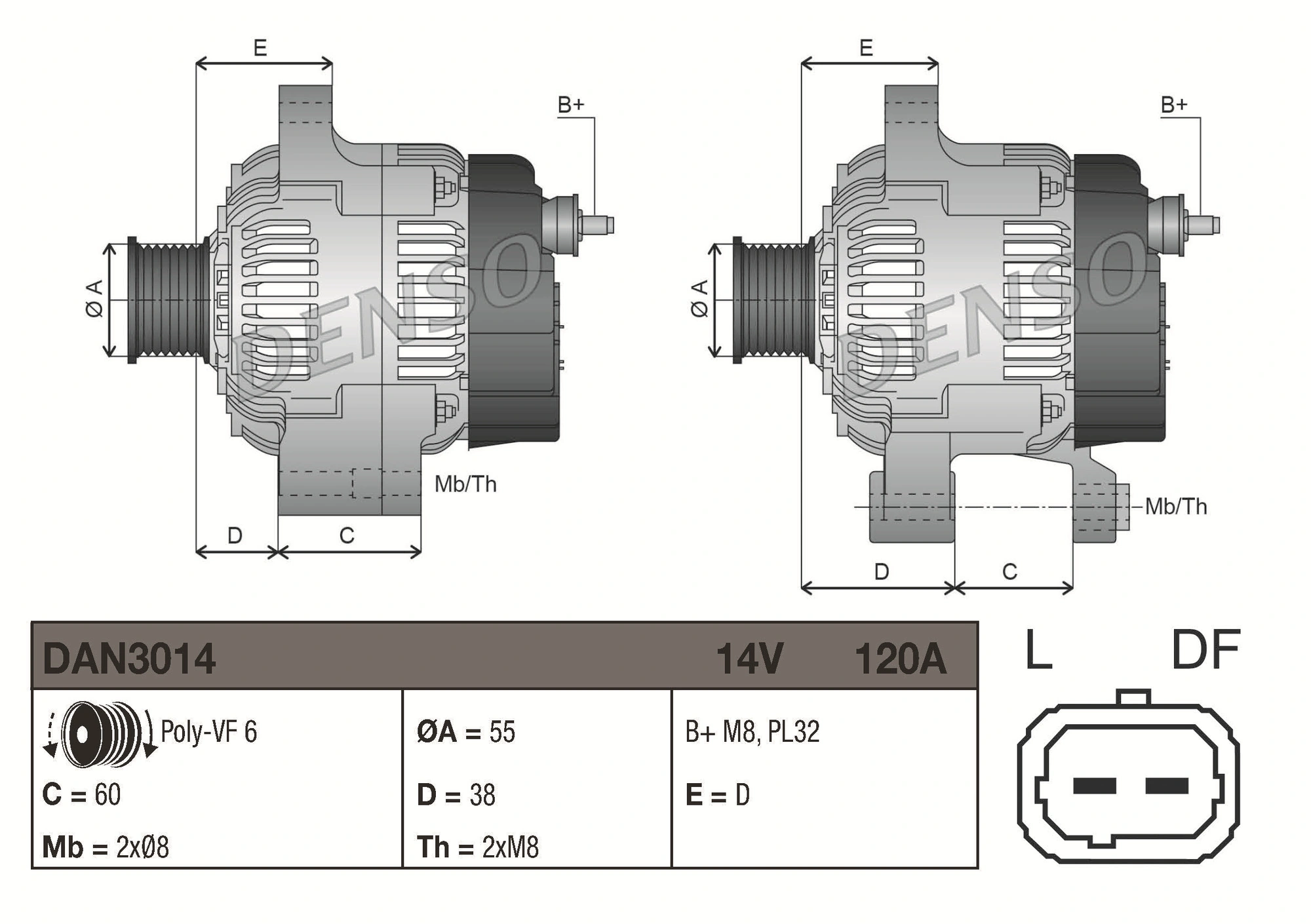 Alternator DAN3014