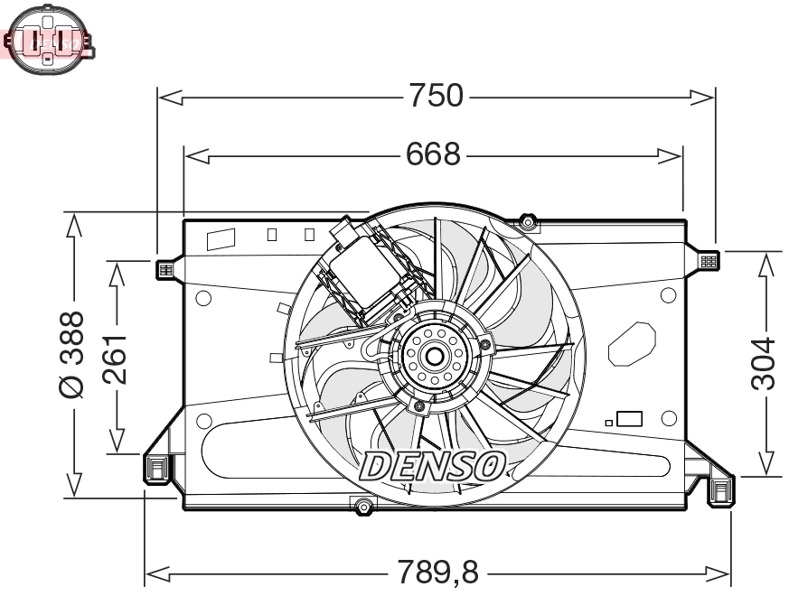 Fan, engine cooling DER10011