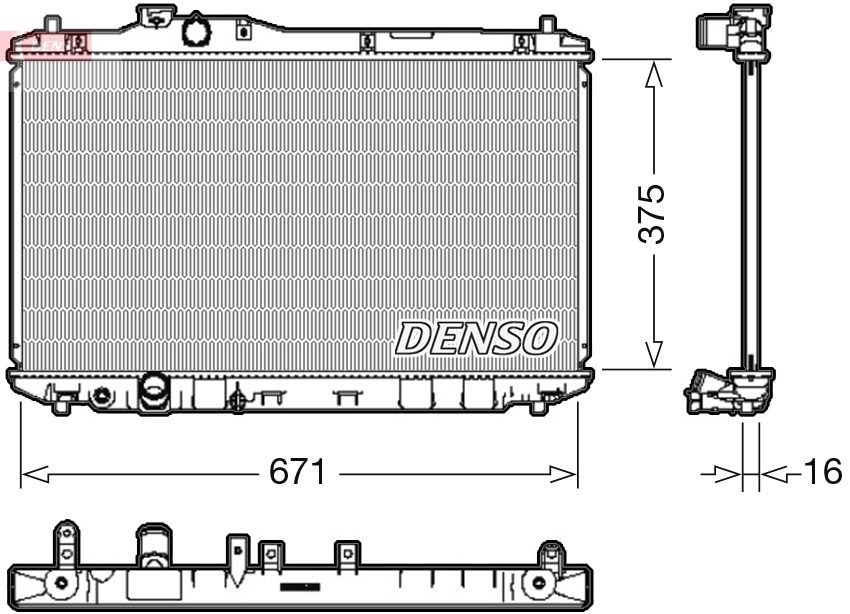Radiator, engine cooling DRM40037