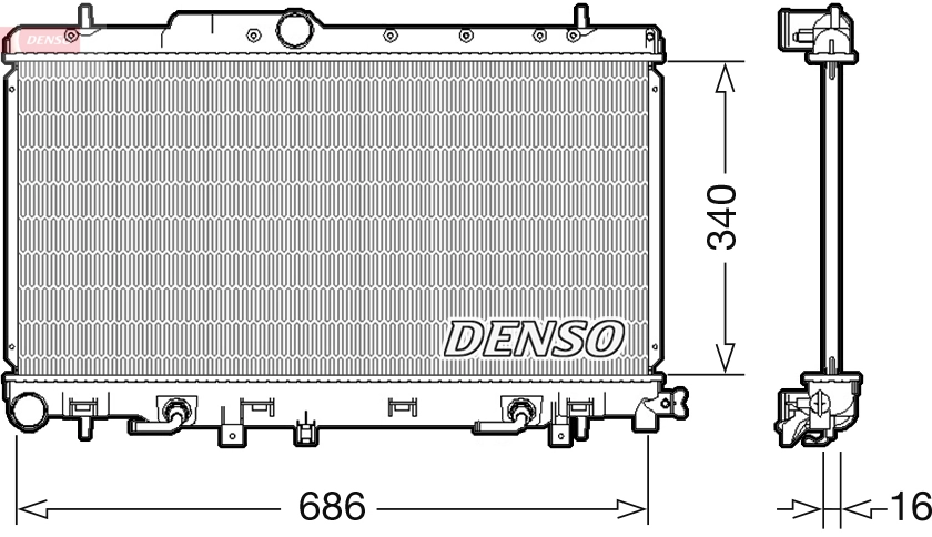 Radiator, engine cooling DRM36018
