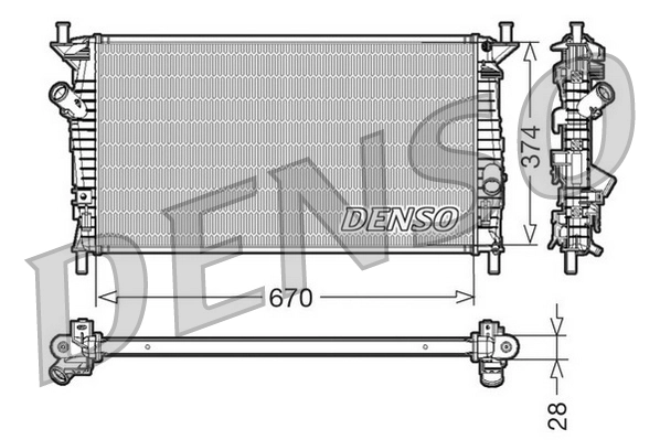 Radiator, engine cooling DRM10074