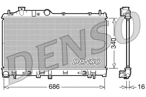 Radiator, engine cooling DRM36008