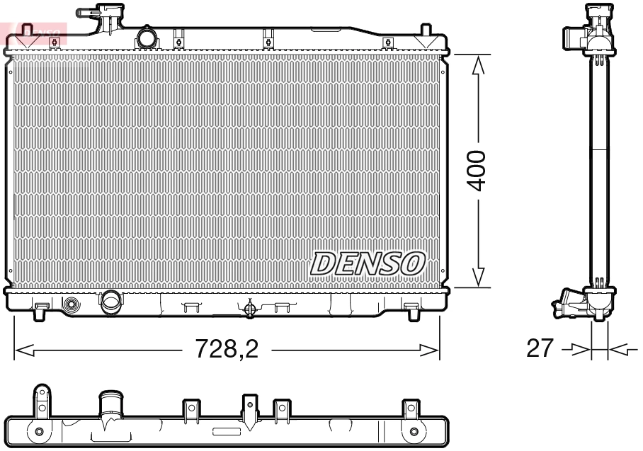 Radiator, engine cooling DRM40050