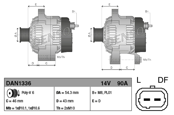 Alternator DAN1336