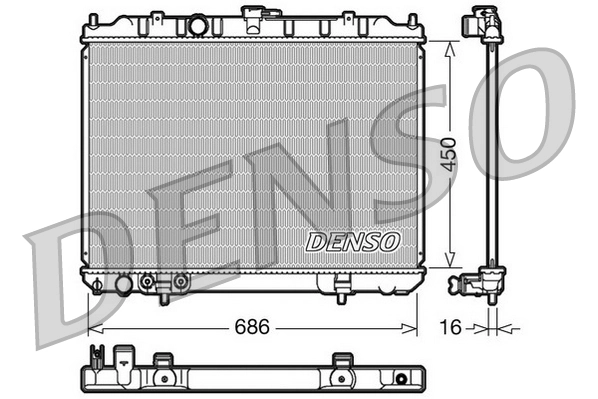 Radiator, engine cooling DRM46005