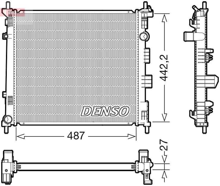 Radiator, engine cooling DRM46070
