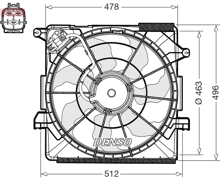 Fan, engine cooling DER43000