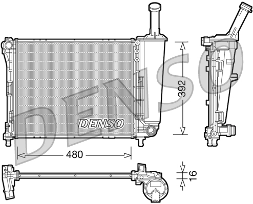 Radiator, engine cooling DRM09088