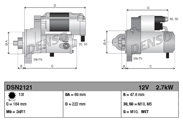 DENSO DSN2121 Starter