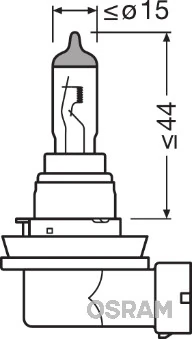Bulb, front fog light ORIGINAL 64219L+