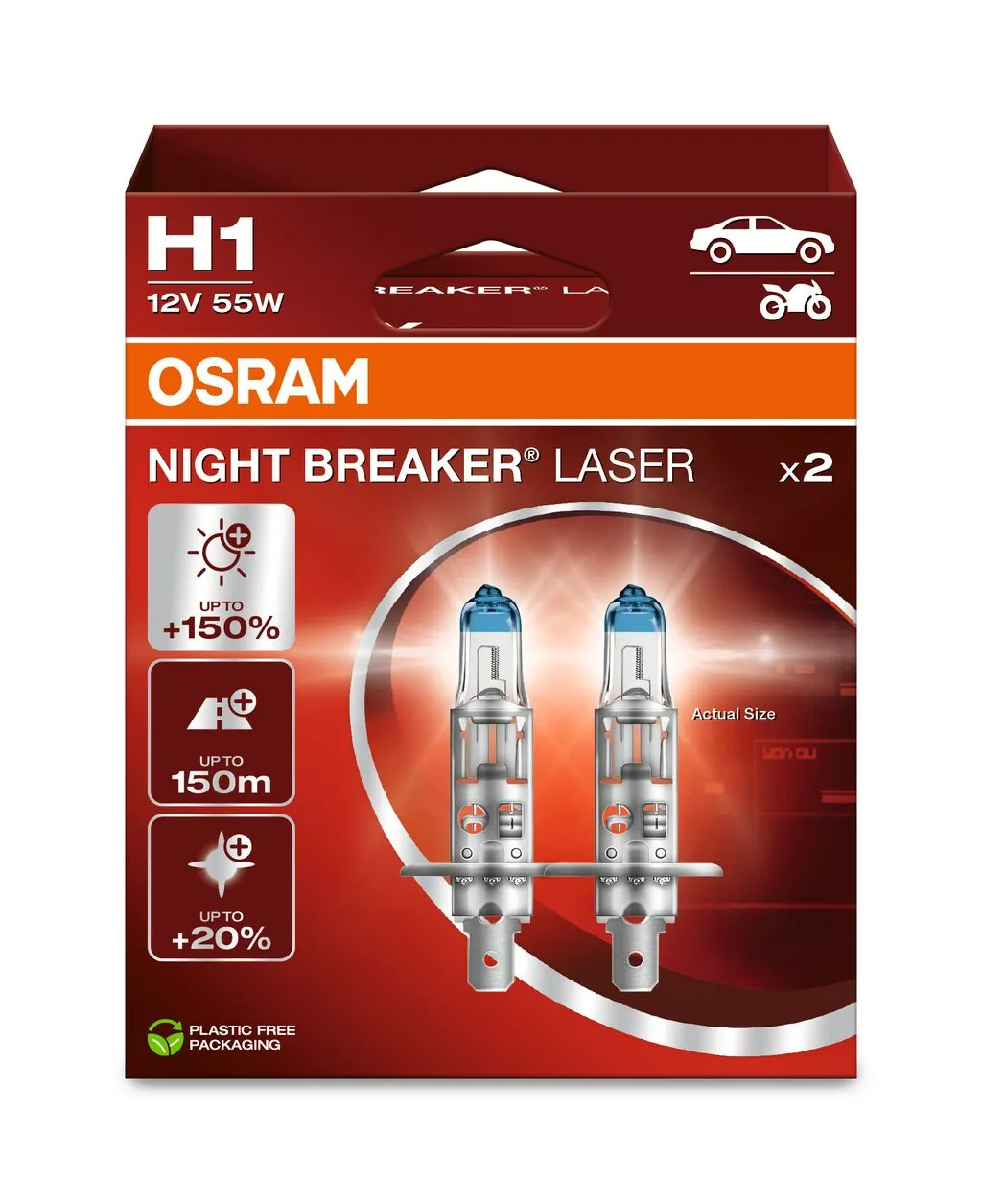 Bulb, spotlight NIGHT BREAKER® LASER 64150NL-2HB